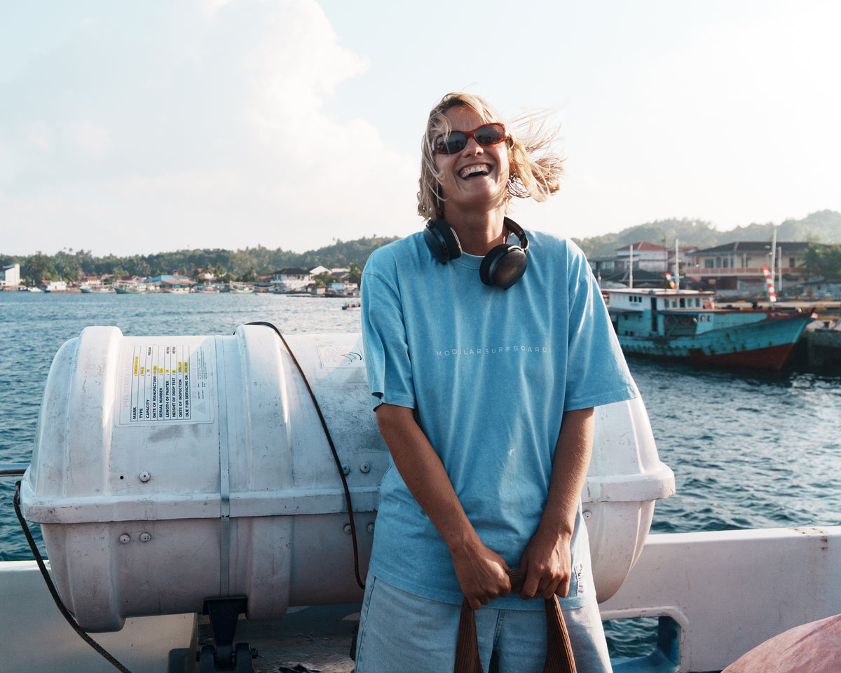 T-shirt Modular Surfboard - Bleu